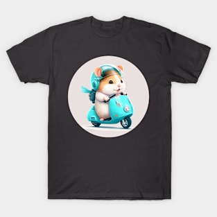 Hamster driving a Vespa T-Shirt